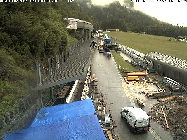 Archived image Webcam West view bob run Koenigsee
