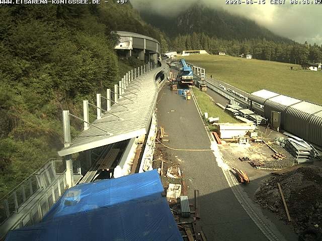 Archived image Webcam West view bob run Koenigsee