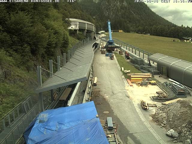 Archived image Webcam West view bob run Koenigsee
