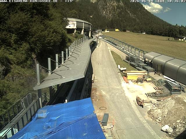 Archiv Foto Webcam Westblick Bobbahn Königssee