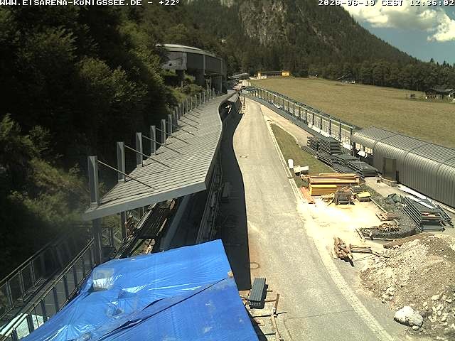 Archiv Foto Webcam Westblick Bobbahn Königssee