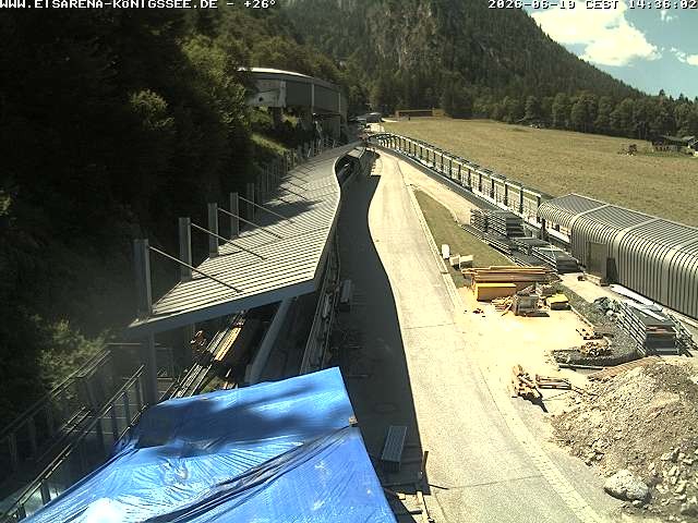 Archiv Foto Webcam Westblick Bobbahn Königssee