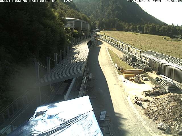 Archiv Foto Webcam Westblick Bobbahn Königssee