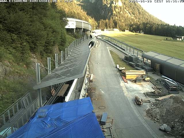 Archiv Foto Webcam Westblick Bobbahn Königssee