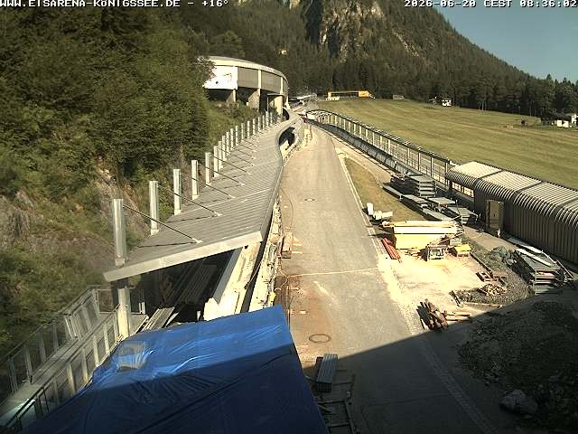 Archiv Foto Webcam Westblick Bobbahn Königssee