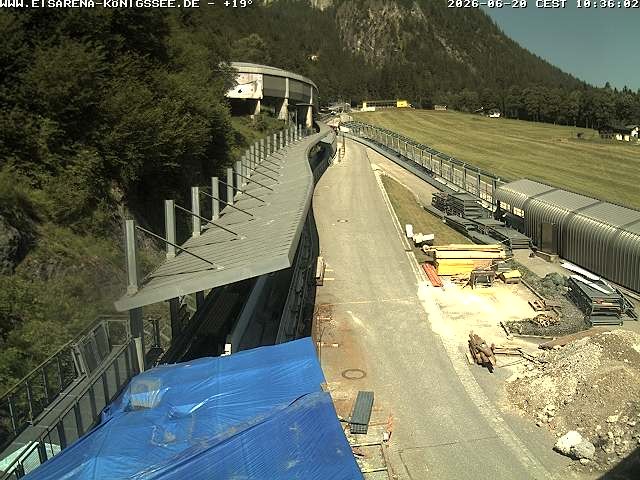 Archiv Foto Webcam Westblick Bobbahn Königssee