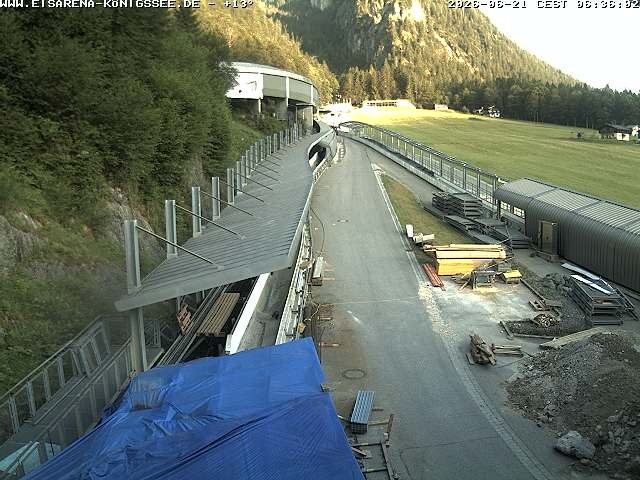 Archiv Foto Webcam Westblick Bobbahn Königssee