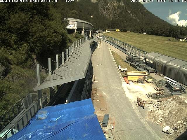 Archiv Foto Webcam Westblick Bobbahn Königssee