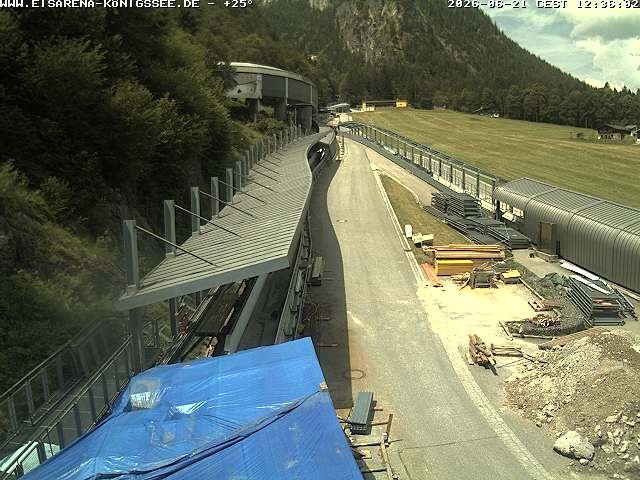 Archived image Webcam West view bob run Koenigsee