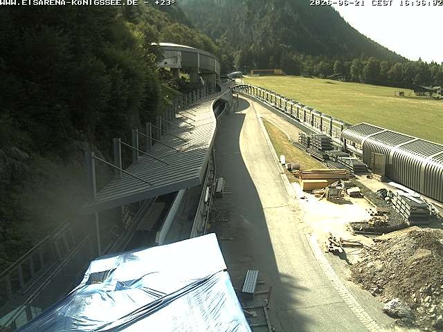 Archiv Foto Webcam Westblick Bobbahn Königssee