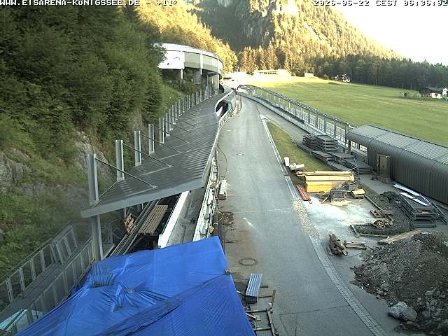 Archived image Webcam West view bob run Koenigsee