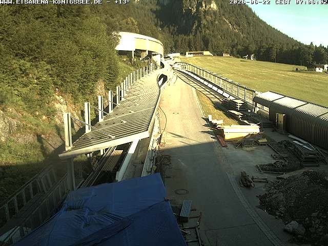 Archived image Webcam West view bob run Koenigsee