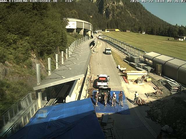 Archiv Foto Webcam Westblick Bobbahn Königssee