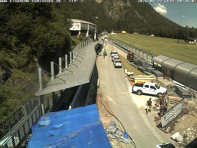 Archiv Foto Webcam Westblick Bobbahn Königssee