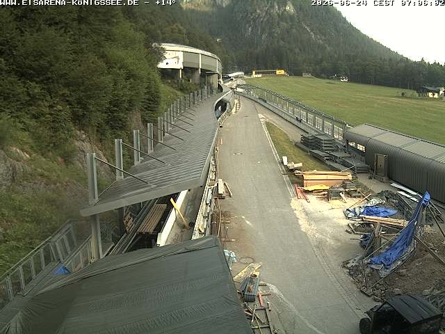 Archiv Foto Webcam Westblick Bobbahn Königssee