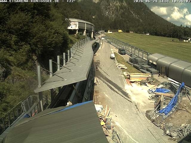 Archiv Foto Webcam Westblick Bobbahn Königssee