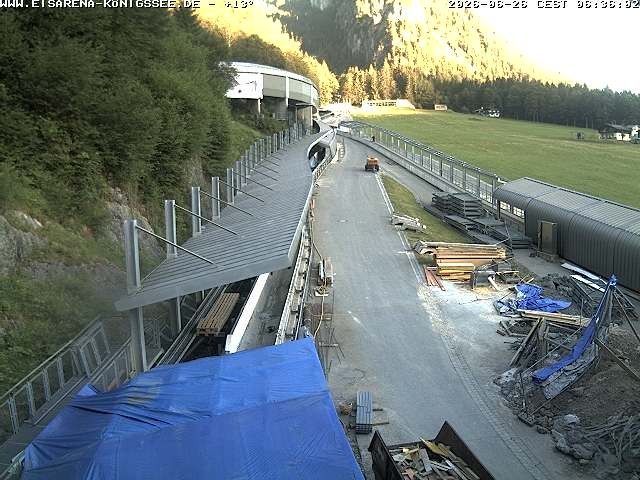 Archiv Foto Webcam Westblick Bobbahn Königssee