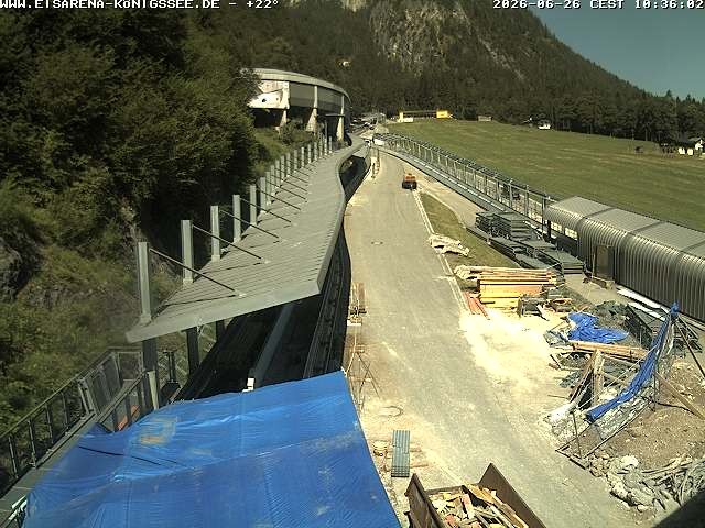Archiv Foto Webcam Westblick Bobbahn Königssee