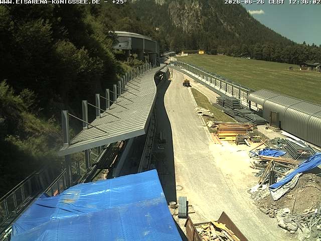 Archiv Foto Webcam Westblick Bobbahn Königssee