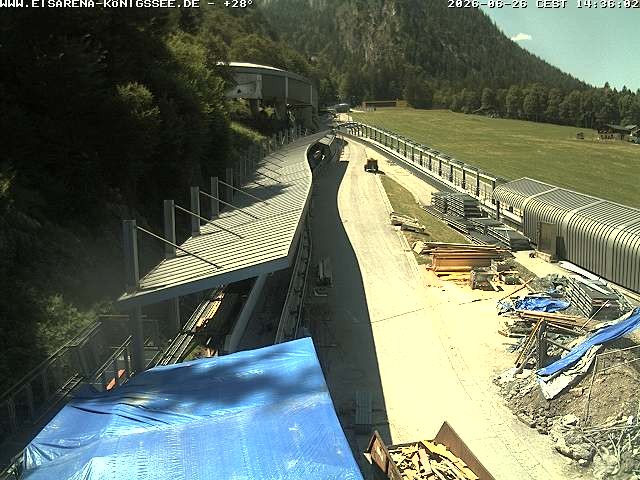 Archiv Foto Webcam Westblick Bobbahn Königssee