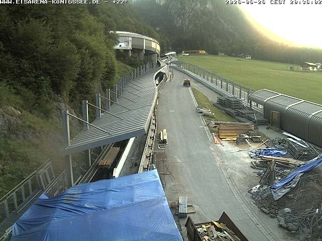 Archiv Foto Webcam Westblick Bobbahn Königssee