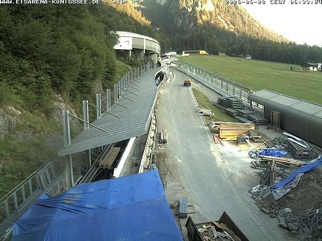 Archiv Foto Webcam Westblick Bobbahn Königssee