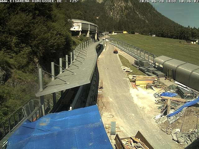 Archiv Foto Webcam Westblick Bobbahn Königssee