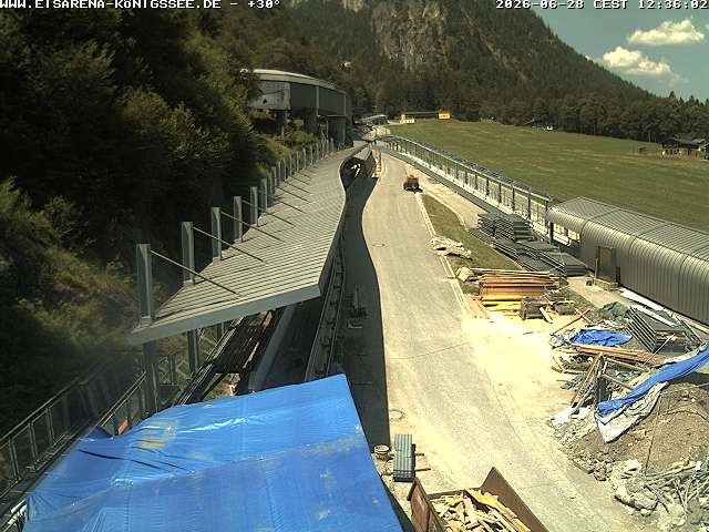 Archiv Foto Webcam Westblick Bobbahn Königssee