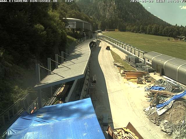 Archiv Foto Webcam Westblick Bobbahn Königssee