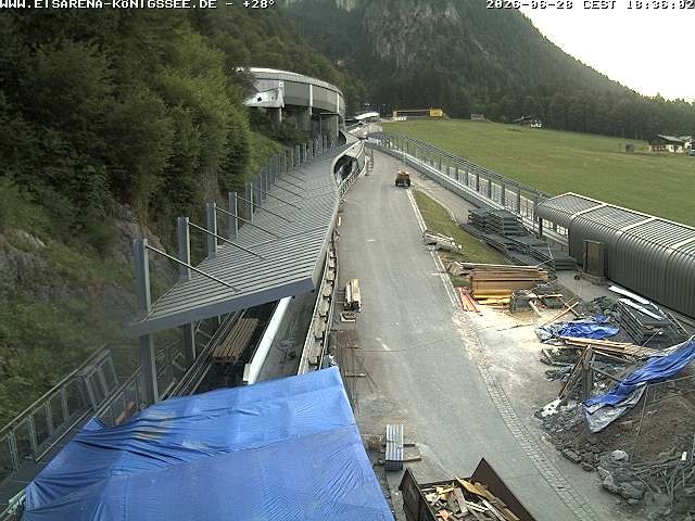 Archiv Foto Webcam Westblick Bobbahn Königssee