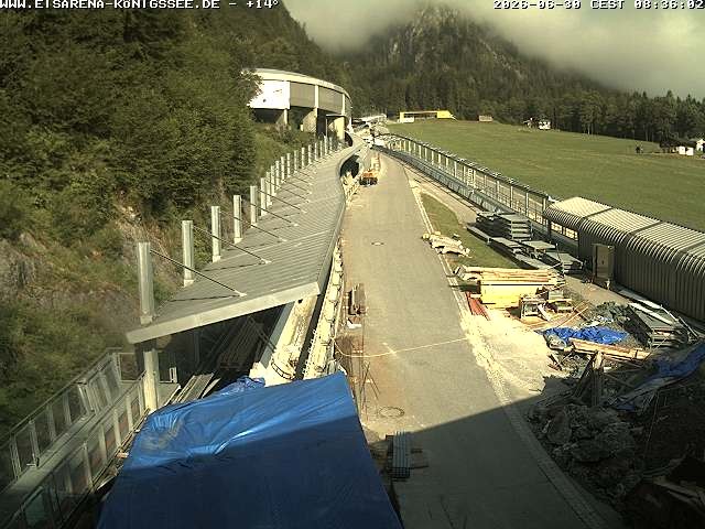 Archiv Foto Webcam Westblick Bobbahn Königssee