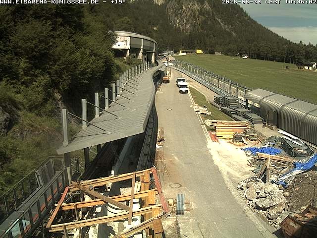 Archiv Foto Webcam Westblick Bobbahn Königssee