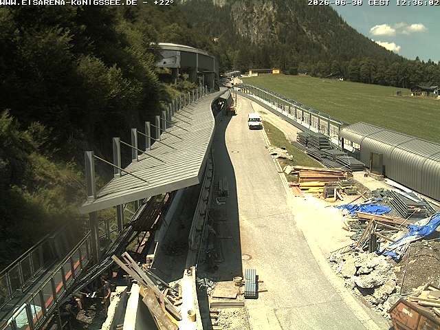 Archiv Foto Webcam Westblick Bobbahn Königssee