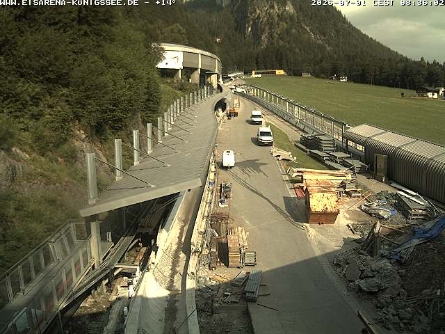 Archived image Webcam West view bob run Koenigsee
