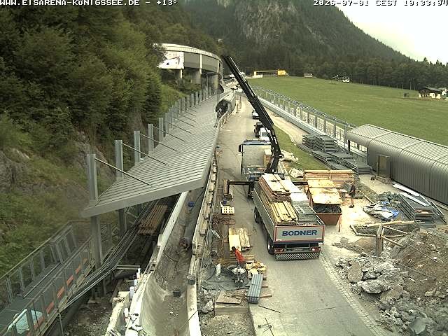 Archived image Webcam West view bob run Koenigsee