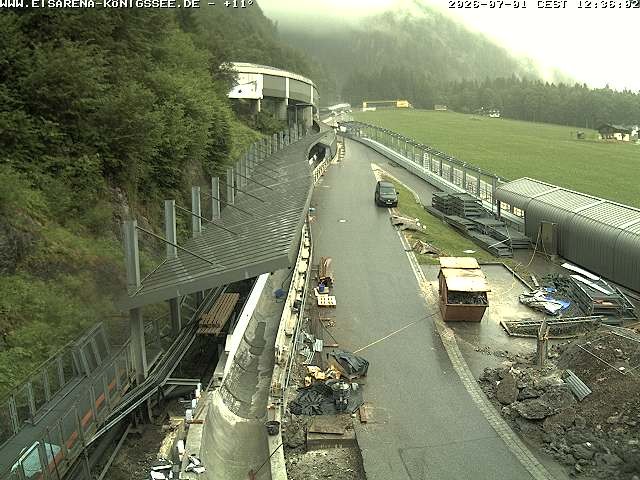 Archived image Webcam West view bob run Koenigsee