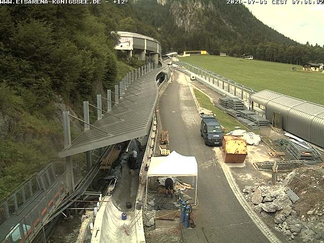 Archiv Foto Webcam Westblick Bobbahn Königssee