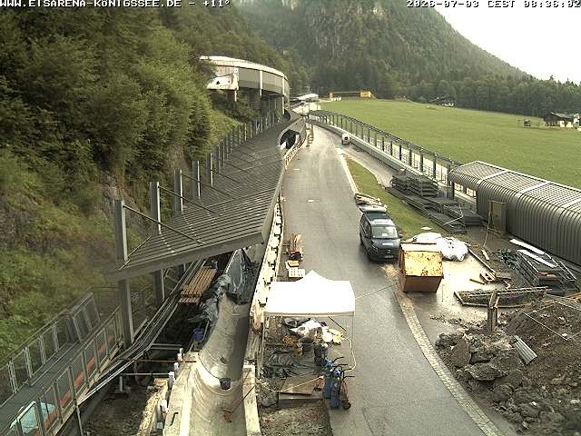 Archiv Foto Webcam Westblick Bobbahn Königssee