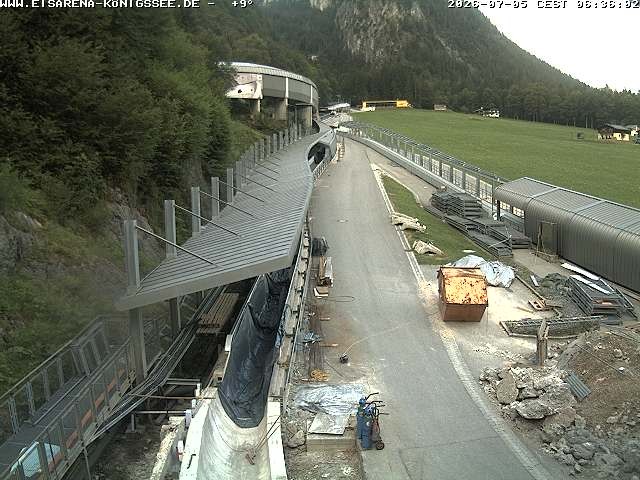 Archiv Foto Webcam Westblick Bobbahn Königssee