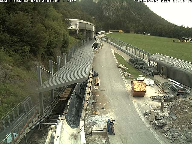 Archiv Foto Webcam Westblick Bobbahn Königssee
