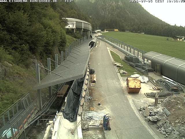 Archiv Foto Webcam Westblick Bobbahn Königssee