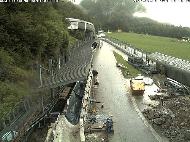 Archiv Foto Webcam Westblick Bobbahn Königssee