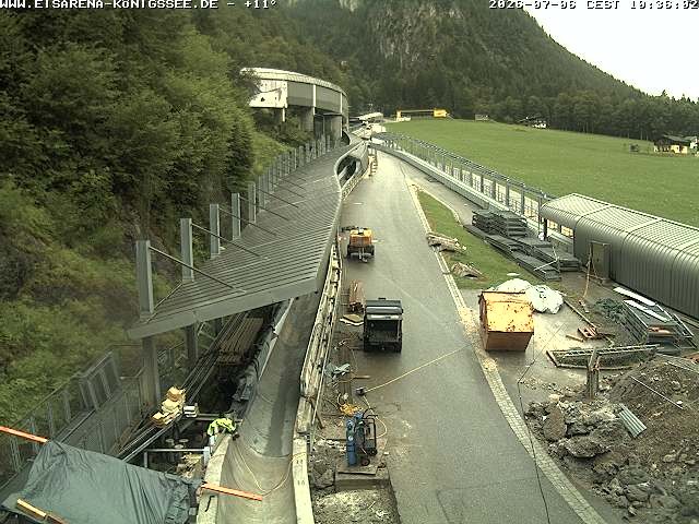 Archiv Foto Webcam Westblick Bobbahn Königssee
