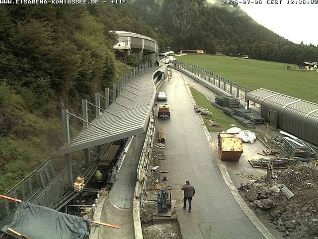 Archiv Foto Webcam Westblick Bobbahn Königssee