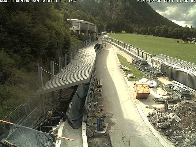Archiv Foto Webcam Westblick Bobbahn Königssee
