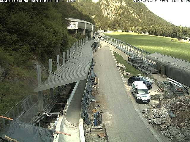Archived image Webcam West view bob run Koenigsee