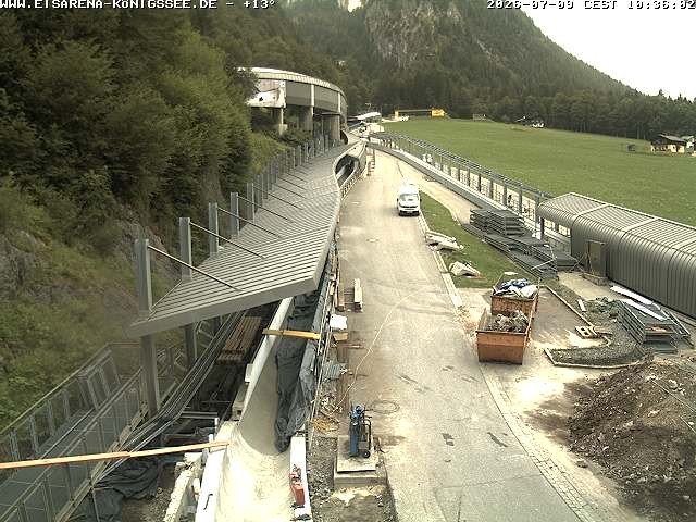 Archiv Foto Webcam Westblick Bobbahn Königssee