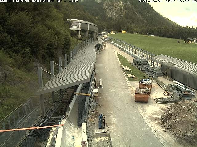 Archiv Foto Webcam Westblick Bobbahn Königssee