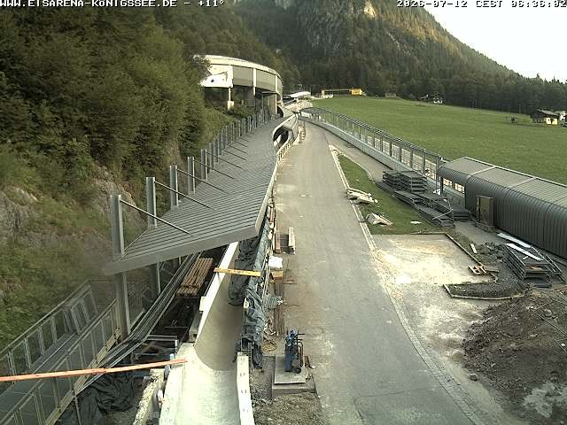 Archived image Webcam West view bob run Koenigsee