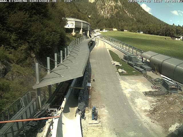 Archived image Webcam West view bob run Koenigsee